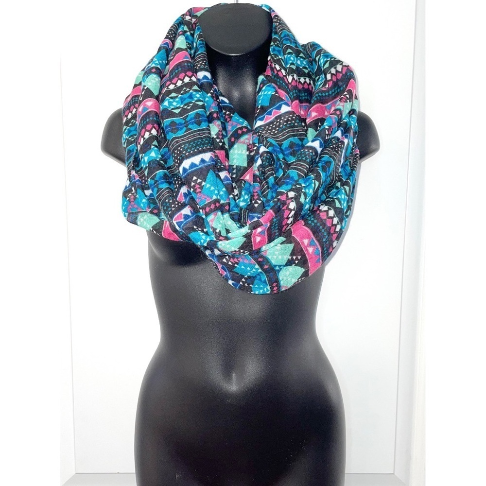 Blue infinity scarf